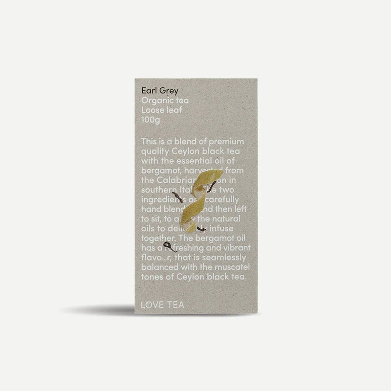 Love Tea Organic Earl Grey Tea Loose Leaf 100g Herbal Teas Oborne Health Supplies/CH2 