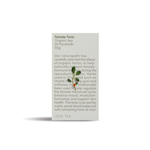 Love Tea Organic Female Tonic Tea x 20 Pyramids Herbal Teas Oborne Health Supplies/CH2 