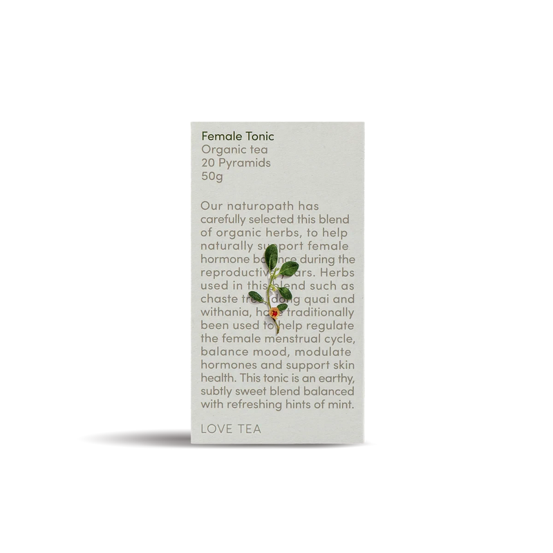 Love Tea Organic Female Tonic Tea x 20 Pyramids Herbal Teas Oborne Health Supplies/CH2 