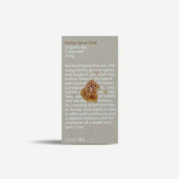 Love Tea Organic Honey Spice Chai Tea Loose Leaf 250g Herbal Teas Oborne Health Supplies/CH2 