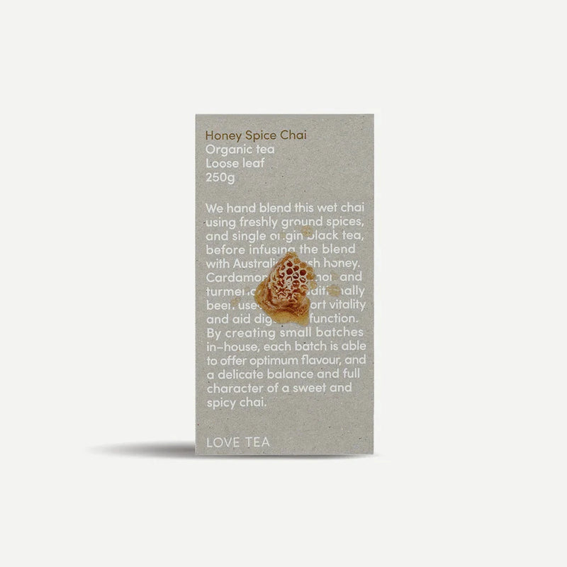 Love Tea Organic Honey Spice Chai Tea Loose Leaf 250g Herbal Teas Oborne Health Supplies/CH2 