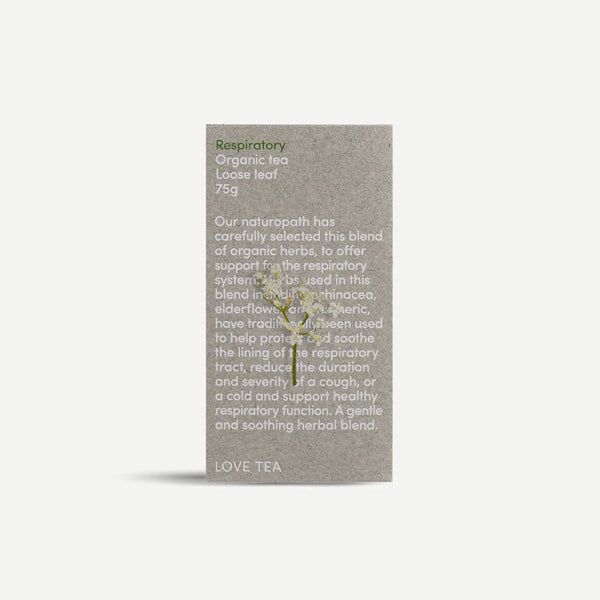 Love Tea Organic Respiratory Tea Loose Leaf 75g Herbal Teas Oborne Health Supplies/CH2 