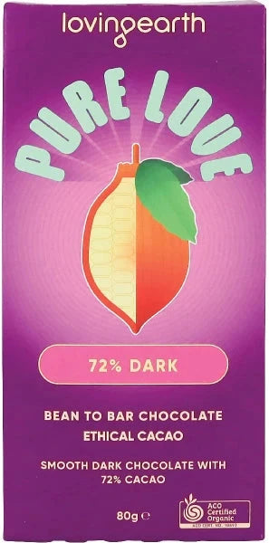 Loving Earth 72% Dark Chocolate Grocery Unique Health Products 