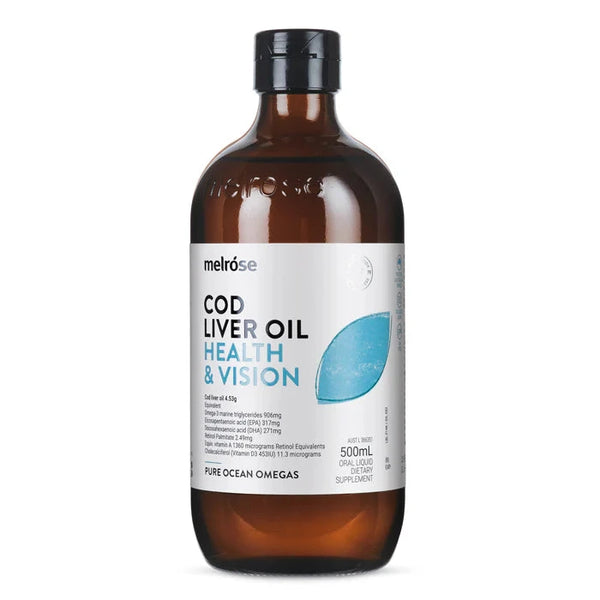 Melrose Cod Liver Oil (Health & Vision) 500ml Supplement Oborne Health Supplies/CH2 