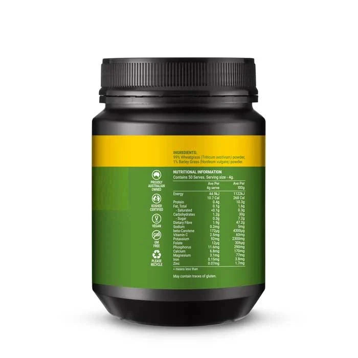 Melrose Wheatgrass Powder 200g Supplement Oborne Health Supplies/CH2 