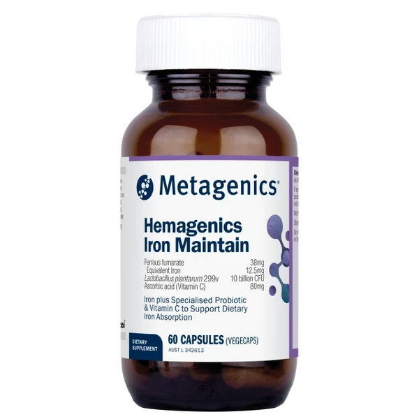 Metagenics Hemagenics Iron Maintain Supplement Metagenics (Aust) Pty Ltd 