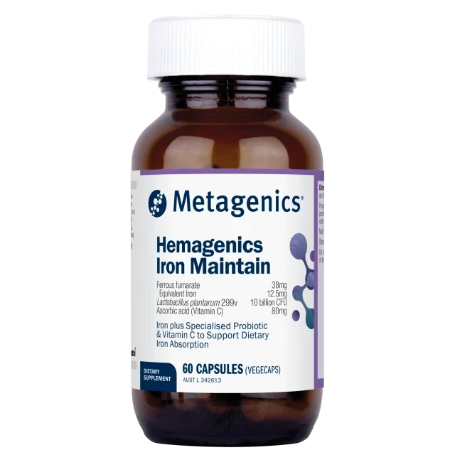Metagenics Hemagenics Iron Maintain Supplement Metagenics (Aust) Pty Ltd 