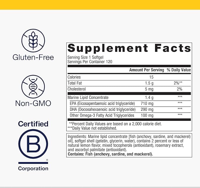 Metagenics OmegaGenics High Strength EPA / DHA Fish Oil Supplement Not specified 