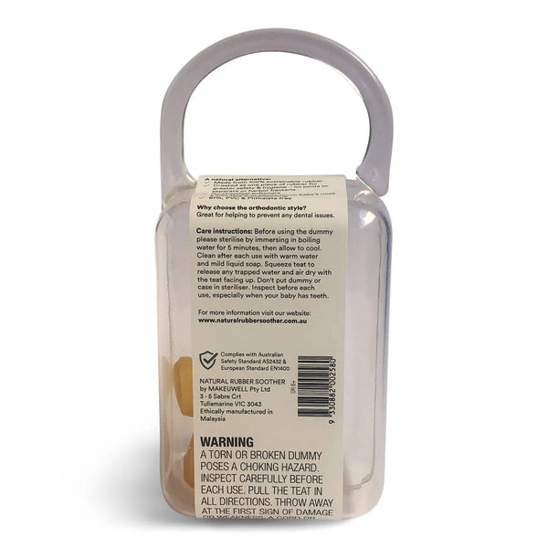 Natural Rubber Soother Orthodontic Dummy Large (6+ Months) Single in Reusable Storer Health & Beauty Oborne Health Supplies/CH2 