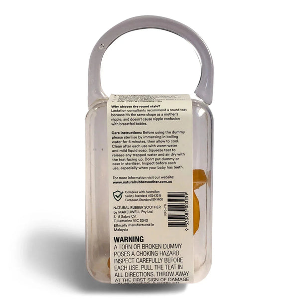 Natural Rubber Soother Round Dummy Large (6+ Months) Single in Reusable Storer Health & Beauty Oborne Health Supplies/CH2 