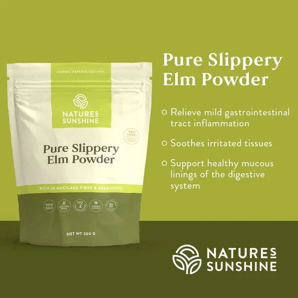 Natures Sunshine Slippery Elm Powder 200g Supplement Oborne Health Supplies/CH2 