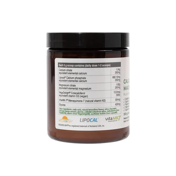 Naturobest Calcium & Magnesium Plus K2 and D3 150g Supplement Oborne Health Supplies 