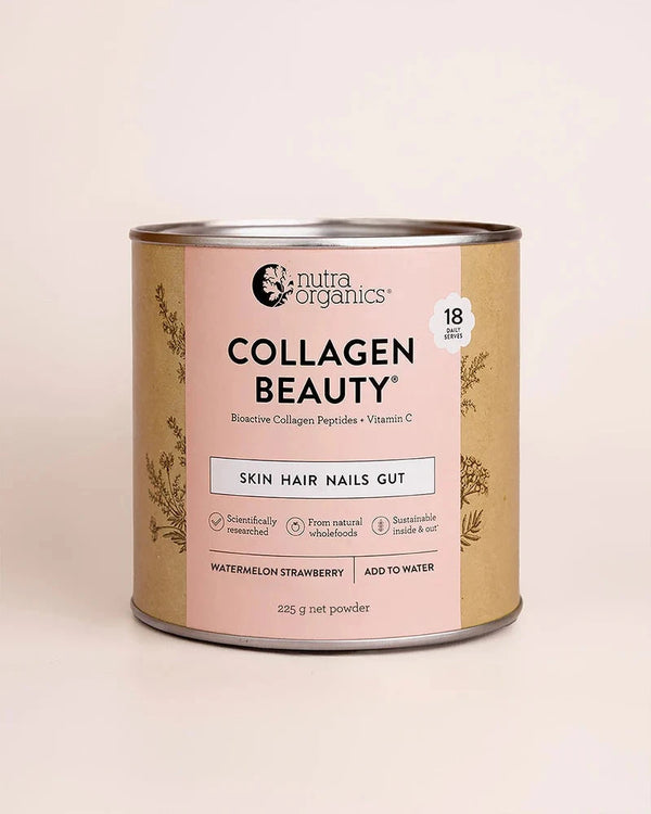 Nutra Organics Collagen Beauty™ Watermelon Strawberry 225g Supplement Oborne Health Supplies/CH2 