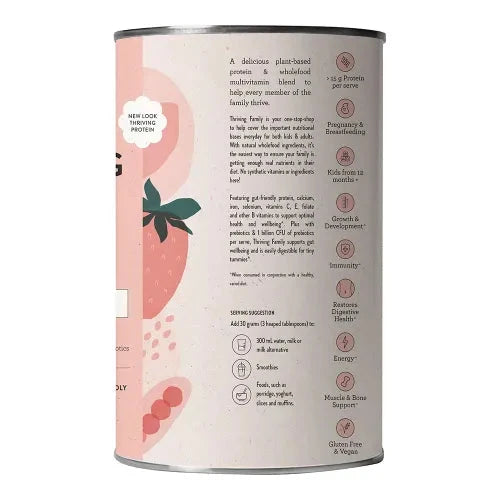 Nutra organics Thriving Protein Strawberries & Cream Supplement Oborne Health Supplies/CH2 