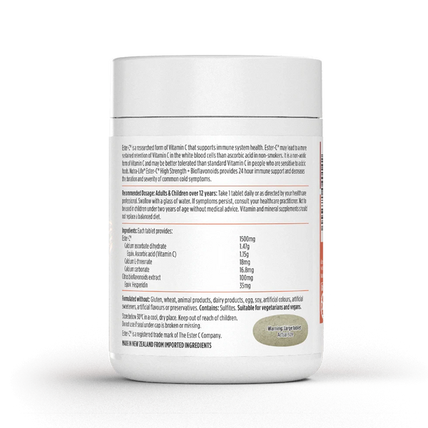 NutraLife Ester-C High Strength + Bioflavonoids Supplement Oborne Health Supplies/CH2 