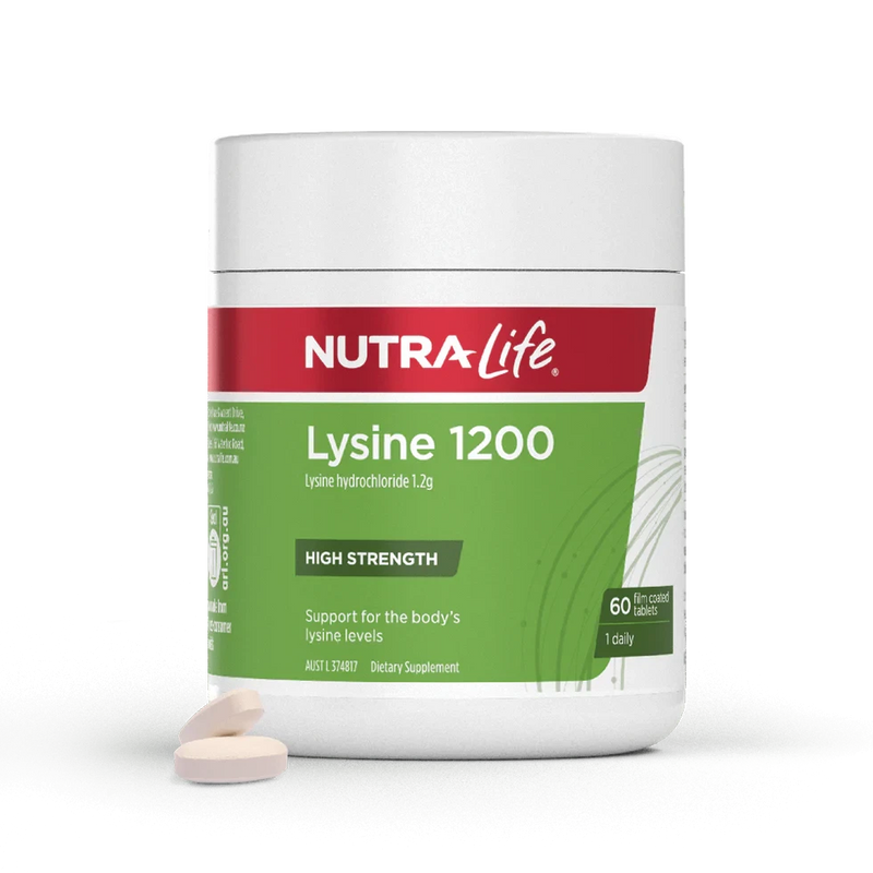 Nutralife Lysine 1200mg Supplement Oborne Health Supplies/CH2 