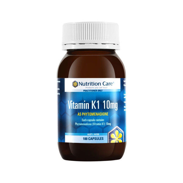 Nutrition Care Vitamin K1 10mg (as Phytomenadione) 100c Supplement Oborne Health Supplies/CH2 