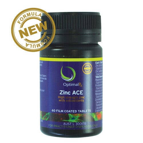 Optimal Rx Zinc ACE 60t Supplement Oborne Health Supplies/CH2 