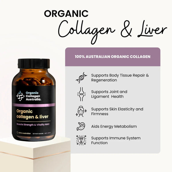 Organic Collagen Australia - Organic Liver 120caps Supplement Nathan Small Enterprises (NSE) 