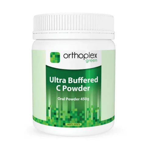 Orthoplex Green Ultra Buffered Vitamin C Powder Supplement Oborne Health Supplies/CH2 