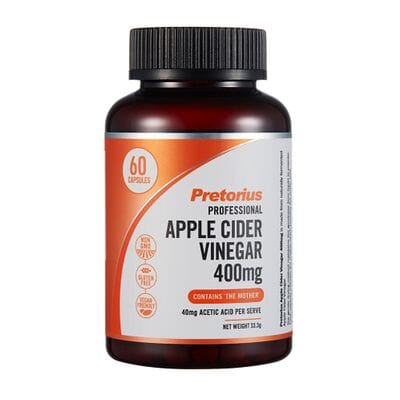 Pretorius Apple Cider Vinegar 400mg-60caps Supplement Oborne Health Supplies 
