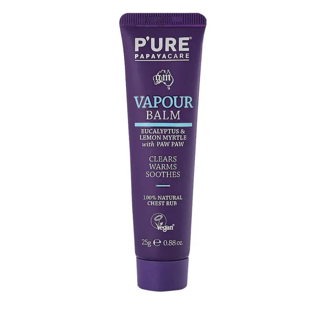 PURE Papayacare Vapour Balm (Eucalyptus & Lemon Myrtle with Paw Paw) Natural Skincare Oborne Health Supplies/CH2 