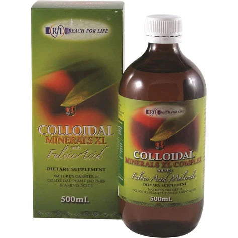 Reach For Life Colloidal Minerals XL Complex With Fulvic 500mL Supplement Oborne Health Supplies/CH2 