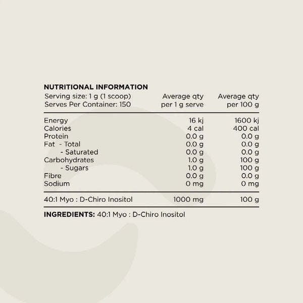Switch Nutrition - Inositol Unflavoured 150g Supplement Unique Health Products 
