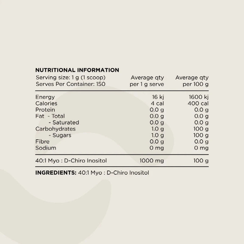 Switch Nutrition - Inositol Unflavoured 150g Supplement Unique Health Products 