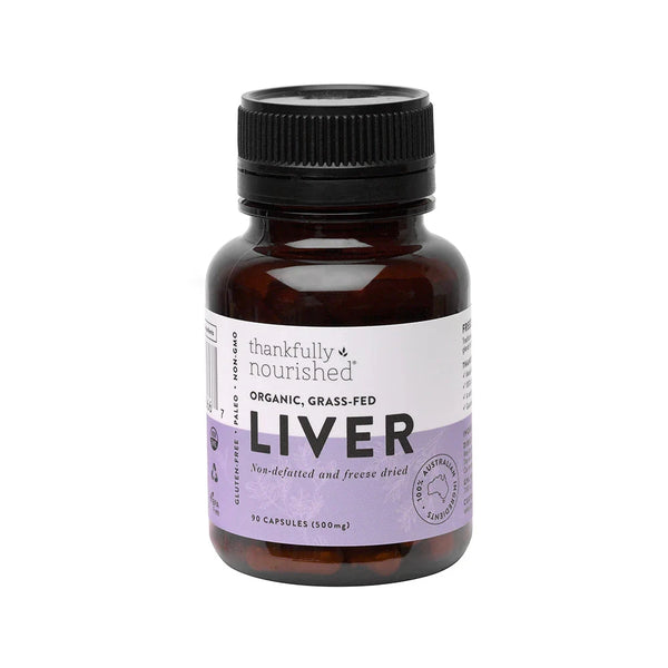 Thankfully Nourished Liver Grass Fed Organic 180c Supplement Global by Nature Pty Ltd 