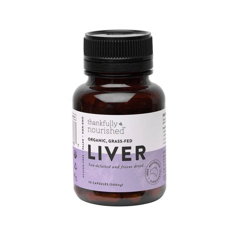 Thankfully Nourished Liver Grass Fed Organic 180c Supplement Global by Nature Pty Ltd 