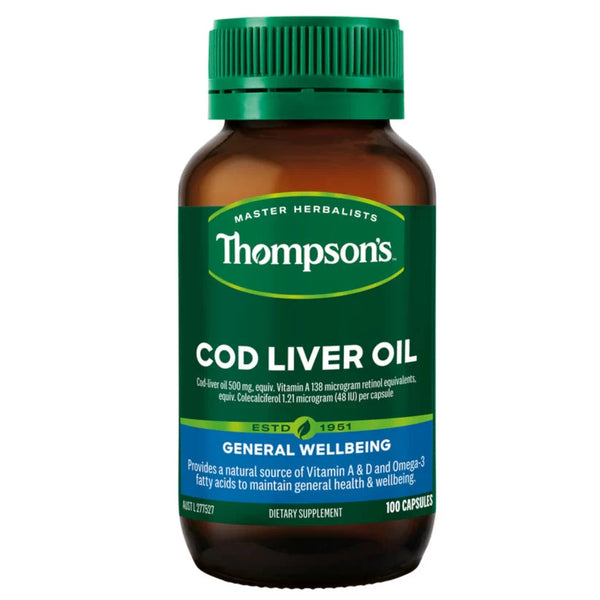 Thompson's Cod Liver Oil Supplement Integria Health Care 