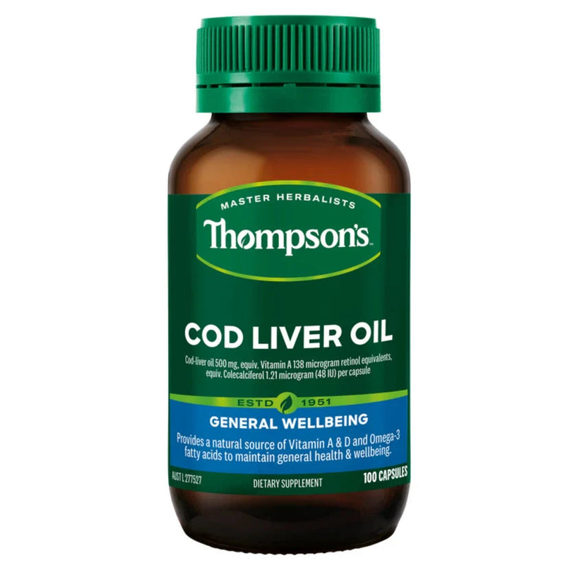 Thompson's Cod Liver Oil Supplement Integria Health Care 