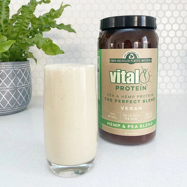 Vital Plant Protein Hemp & Pea Vanilla 500g Supplement Oborne Health Supplies/CH2 