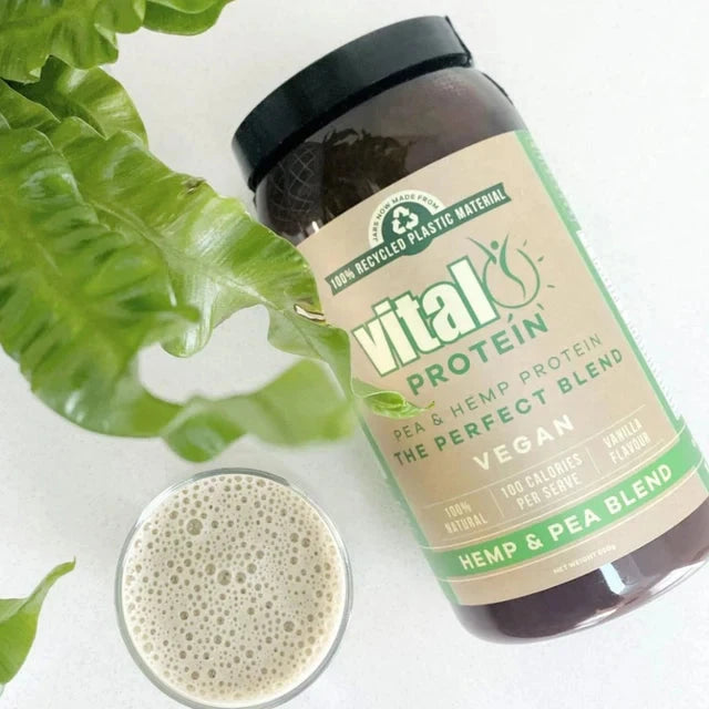 Vital Plant Protein Hemp & Pea Vanilla 500g Supplement Oborne Health Supplies/CH2 