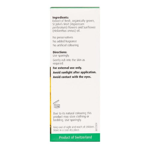 Vogel Organic St. Johns Wort Oil 100ml Natural Skincare Oborne Health Supplies/CH2 