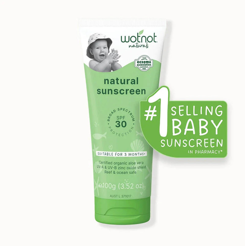 Wotnot 30+ Natural Sunscreen Baby 3+Months Health & Beauty Oborne Health Supplies/CH2 