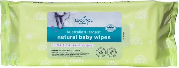 Wotnot Natural Baby Wipes 70pk Natural Skincare Oborne Health Supplies/CH2 