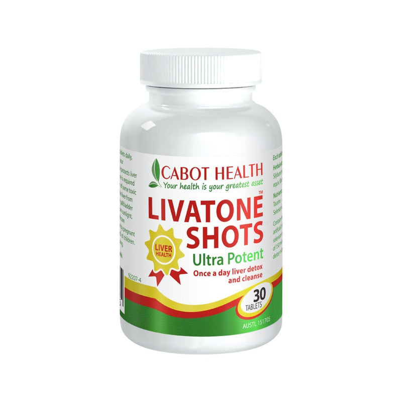 Cabot Health LivaTone Shots Supplement Oborne Health Supplies 30 tabs 