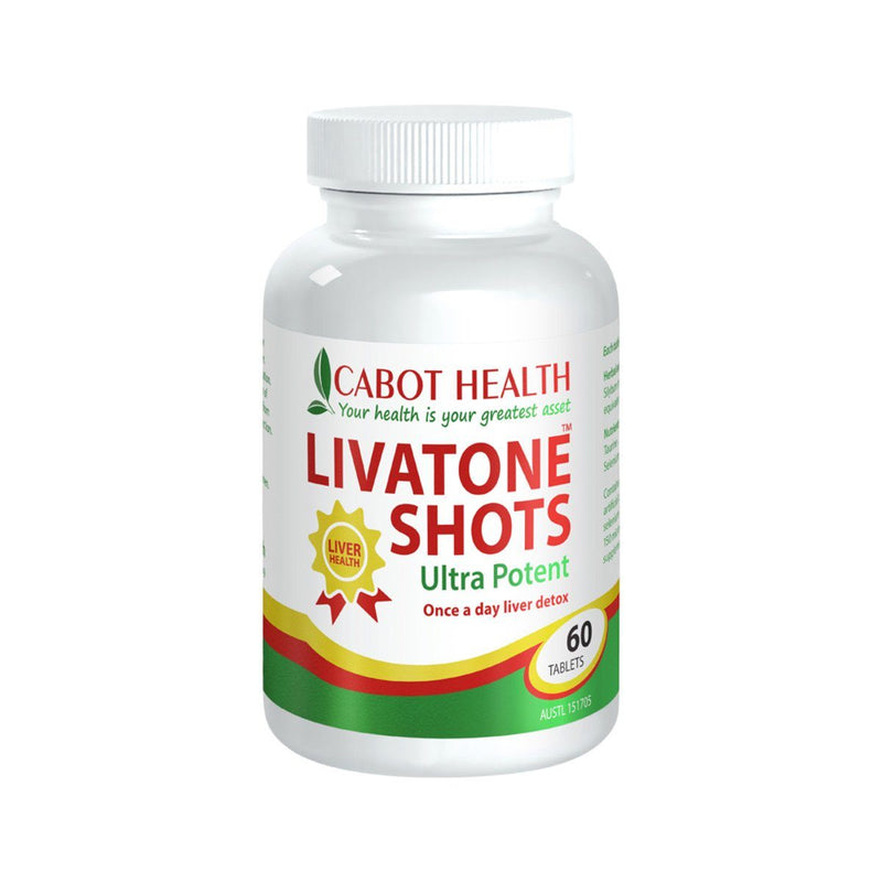Cabot Health LivaTone Shots Supplement Oborne Health Supplies 60 tabs 