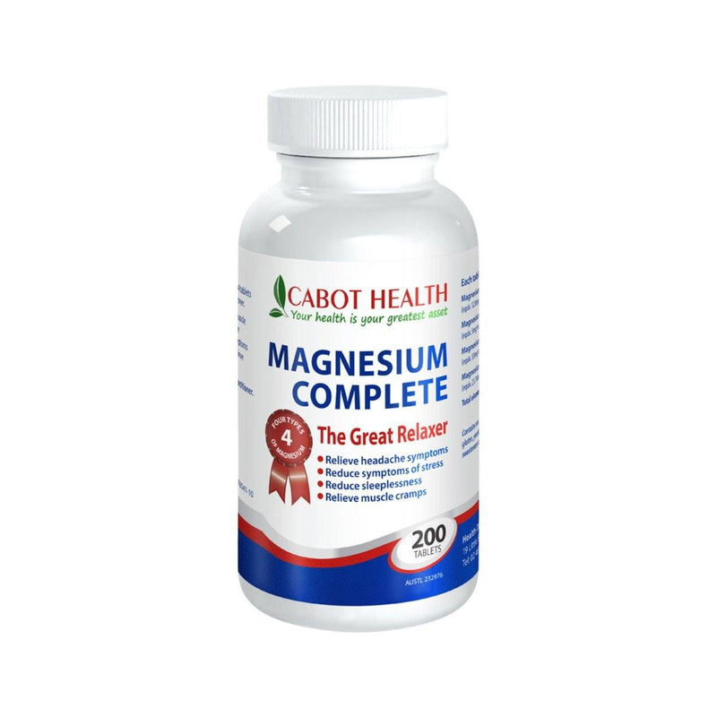 Cabot Health Magnesium Complete Supplement Oborne Health Supplies 200 tabs 