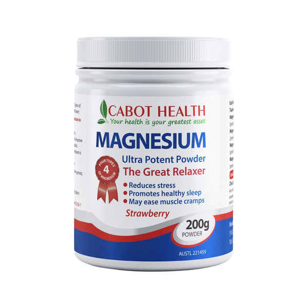 Cabot Health Magnesium Powder Supplement Oborne Health Supplies 