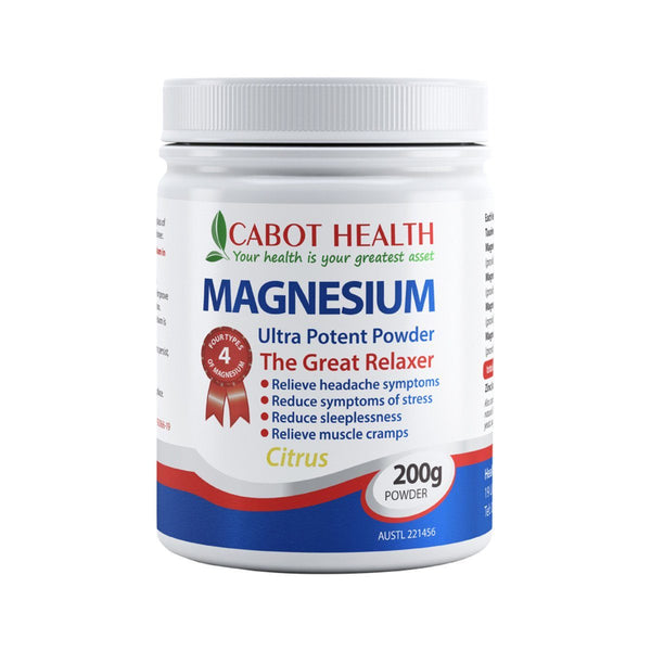 Cabot Health Magnesium Powder Supplement Oborne Health Supplies 