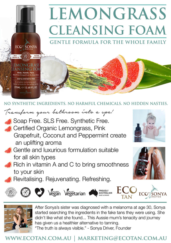 Eco By Sonya Lemongrass Cleansing Foam Health & Beauty Eco Tan Pty Ltd 