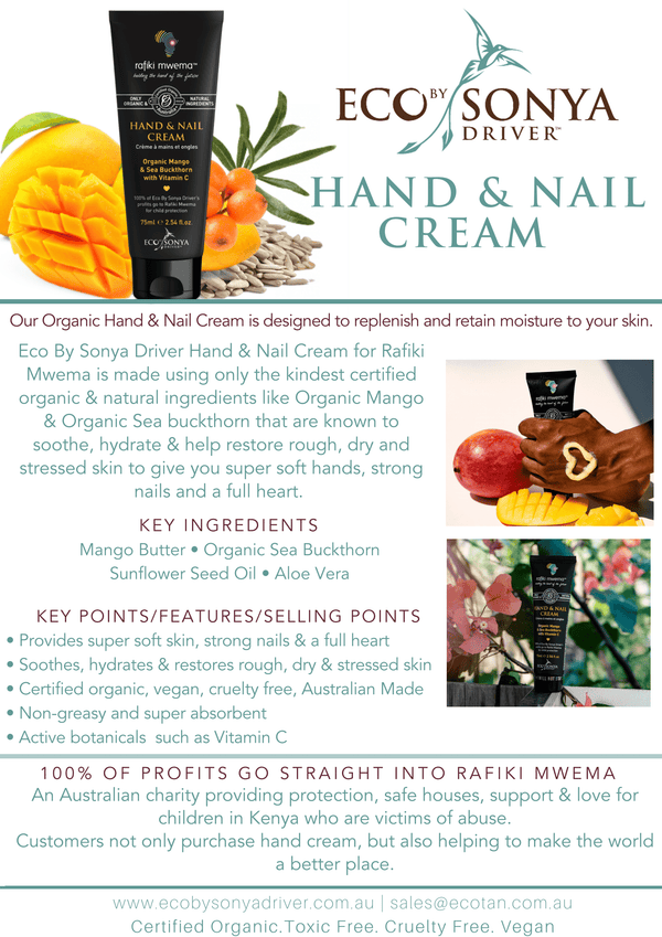 Eco By Sonya Rafiki Hand & Nail Cream Natural Skincare Eco Tan Pty Ltd 