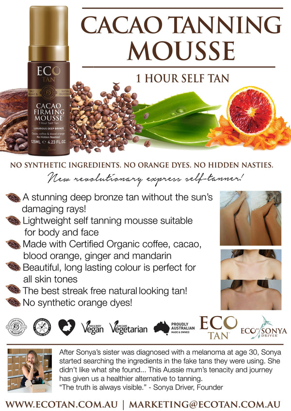 Eco Tan Cacao Tanning Mousse Natural Skincare Eco Tan Pty Ltd 