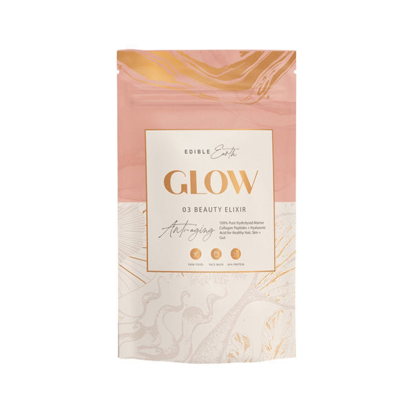Edible Earth Glow Beauty Elixir (Anti-Aging) Supplement Oborne Health Supplies 150g 