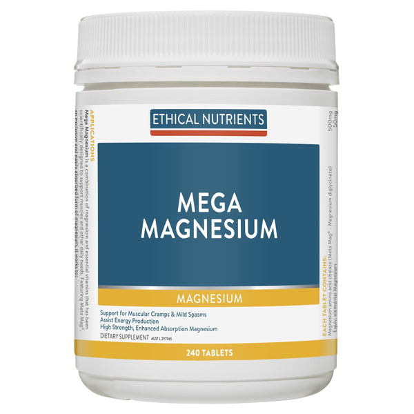 Ethical Nutrients Mega Magnesium Supplement Metagenics (Aust) Pty Ltd 240 tabs 