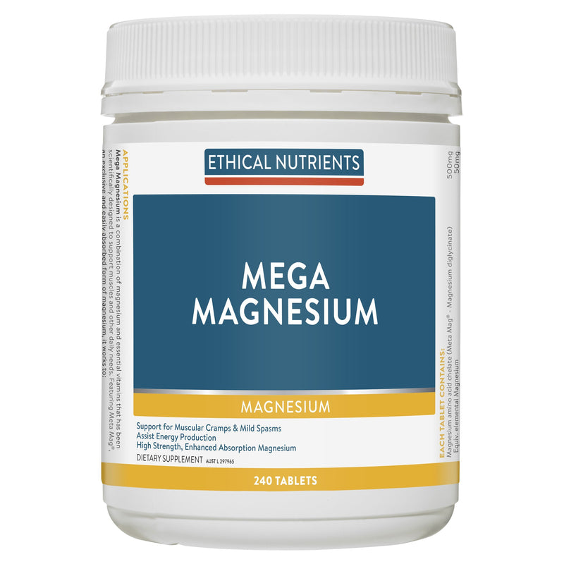 Ethical Nutrients Mega Magnesium Supplement Metagenics (Aust) Pty Ltd 240 tabs 