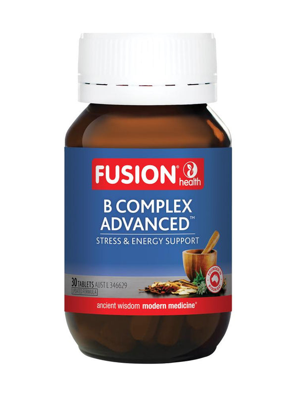 Fusion B Complex Advanced Stress & Energy Support Supplement McPherson's Consumper Products Pty Ltd 30 tabs 